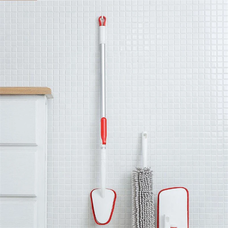  Xiaomi yijie Adjustable Long Handle bathroom Cleaner brush Triangular cusp Ultrafine fiber mop Multifunction Cleaning Brush (10)