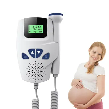 

LCD Screen Fetal Doppler Prenatal Baby Heart Rate Sound Detector Household Heartbeat Monitor For Pregnant Women No Radiation