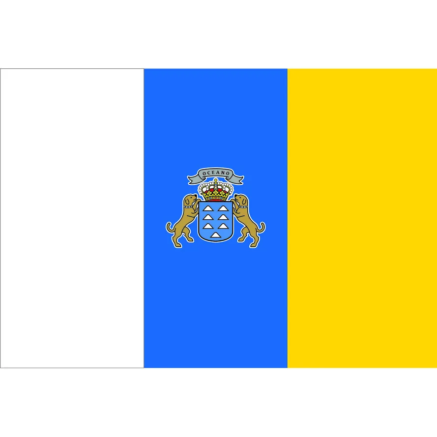 Испанский флаг Канарские острова 3 x 5ft (96x144 см) 100d полиэфирные текстильные