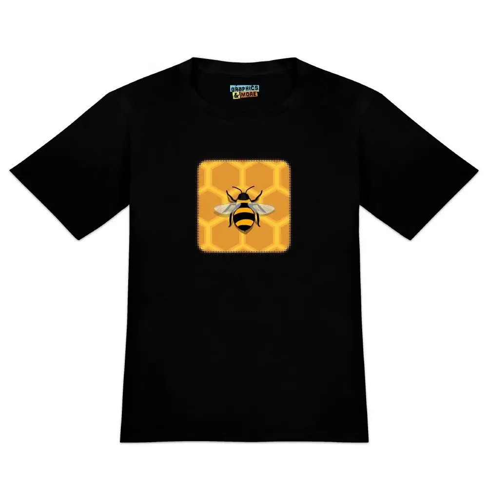 Bee on Honeycomb Men's Novelty T-Shirt High Quality Personality | Мужская одежда