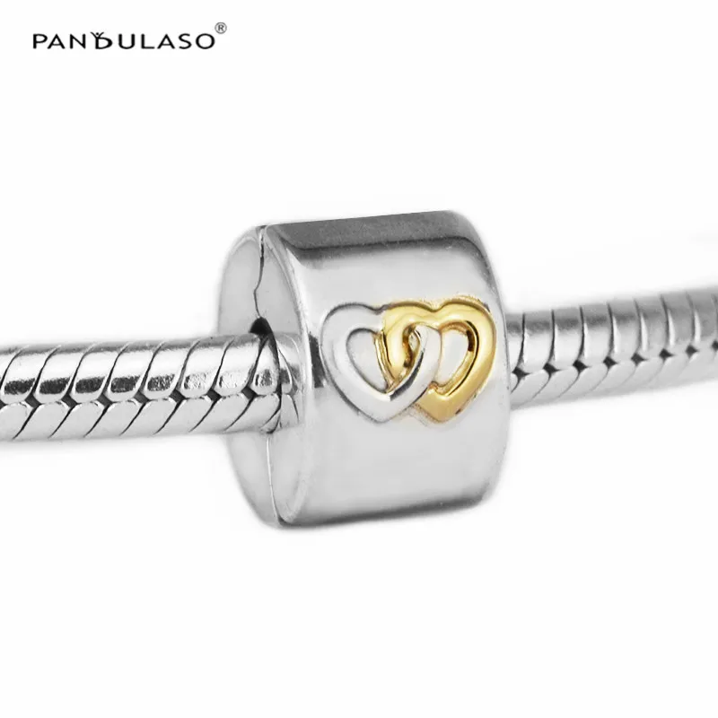 

Pandulaso Autumn Charms DIY Jewelry Hearts Aglow Clips 14K Gold Silver Beads for Jewelry Making Fit Original Charms Bracelets