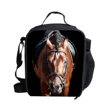 FORUDESIGNS, Детская сумка для ланча с животным принтами, сумка-слинг, модная детская Ланч-бокс с собакой из зоопарка, милый подарок, Детская изолированная сумка для ланча, сумка через плечо