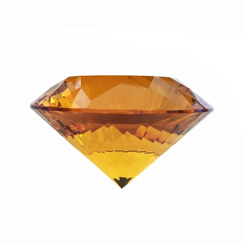 120 мм 1 шт. Янтарный алмаз Подвески Стекло декоративные кристалл пресс папье для праздника Бесплатная доставка