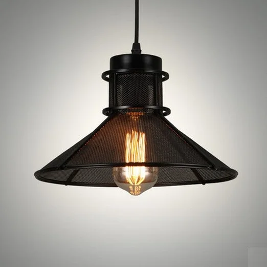 

Loft Style Industrial Iron Net Droplight Edison Vintage Pendant Light Fixtures For Dining Room Hanging Lamp Indoor Lighting