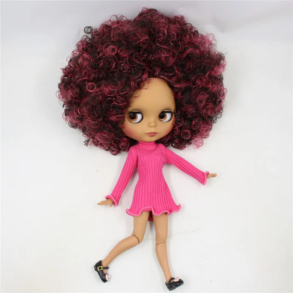 Neo Blythe Doll with Multi-Color Hair, Dark Skin, Matte Face & Jointed Body 2
