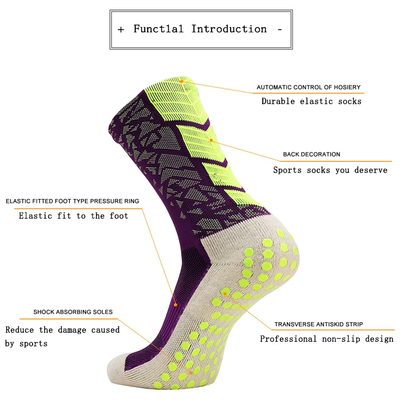 YUEDGE Новые 1 пара противоскользящие носки для футбола для мужчин и женщин спортивные хлопковые футбольные носки OutdoorCycling походные беговые средние чулки