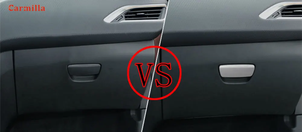  Stainless Steel Interior Car Storage Box Decorative Trim Glove Box Handle Sequins Cover Sticker for
