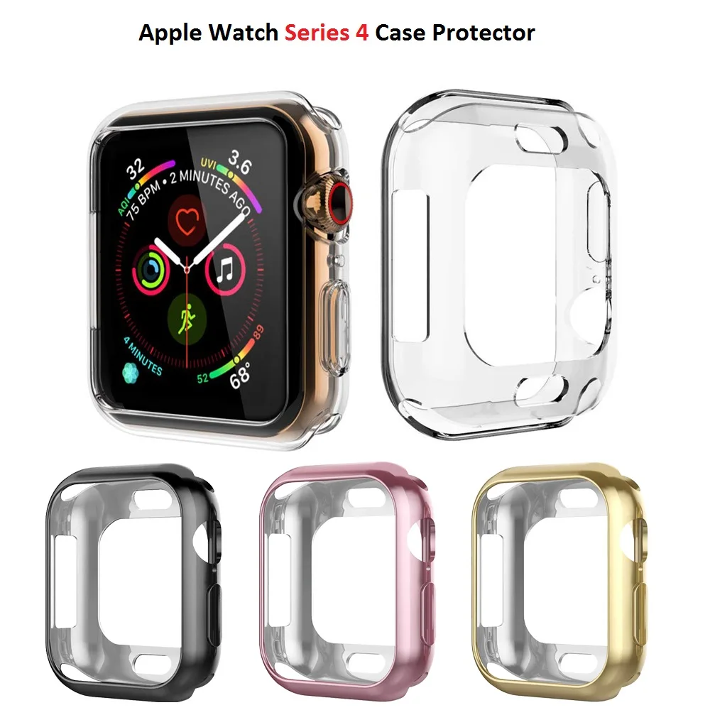 Защитный чехол из ТПУ для Apple Watch 40 мм/44 мм с полной рамкой защитный мягкий