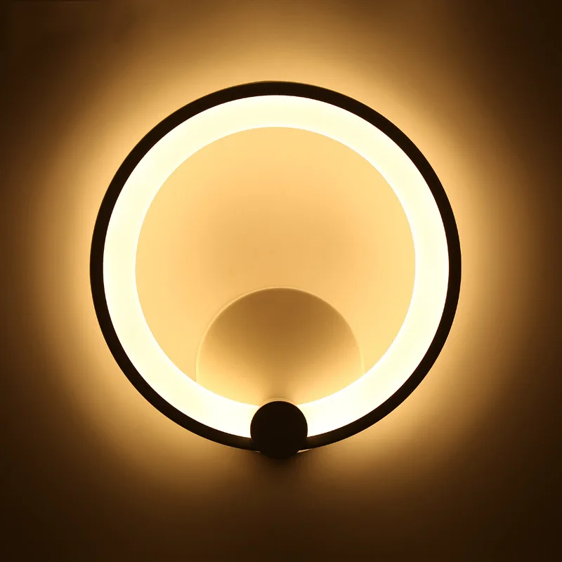 

Modern Wall Lamps LED Source Lighting Creative Circle Fixtures Bedroom Corridor Study Dining Room Lighting Loft wall lamp Indoor