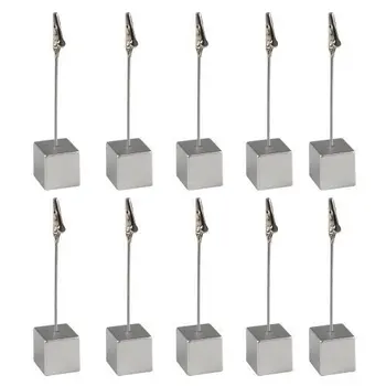

5pack Pack of 10 Place Card Holder - Wedding Name Table Setting Marker - Shop Display Price Tag - Silver