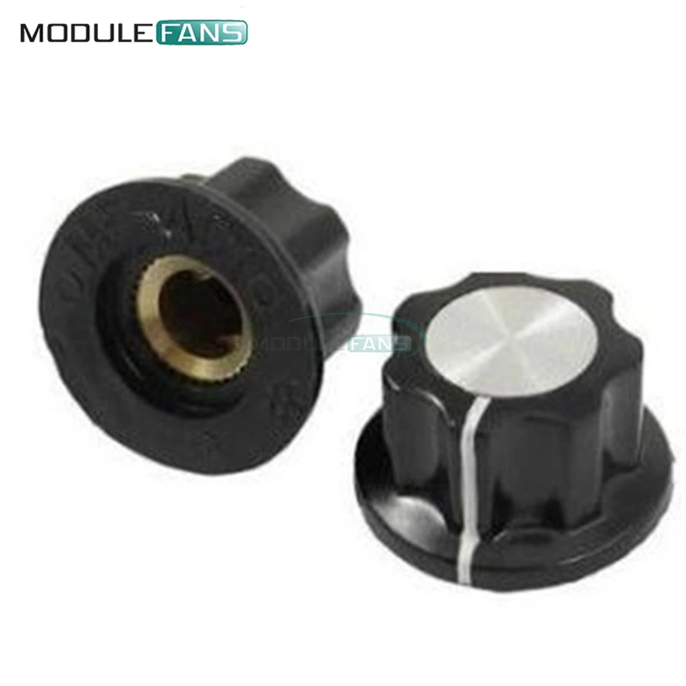 

5PCS 16mm Rotary Control Turning Knob for Hole 6mm Dia. Shaft Potentiometer New