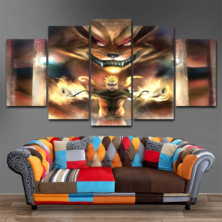 

Naruto Anime 5 Pieces Canvas Art Modern Decorative Canvas Painting Wall Art Home Decoration Living Room Canvas Painting Artwork