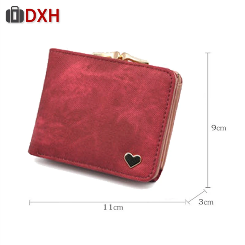 DXH 2019 جديد محفظة نسائية صغيرة غلق بمشبك محفظة ل الفاخرة العلامة التجارية سيدة المحافظ الإناث محافظ المرأة البسيطة جلدية مخلب حامل بطاقة