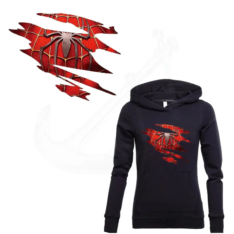 

Spider-Man badge Patch 27*21cm Iron On Patches DIY woman T-shirt Hoodies jacket Grade-A Thermal transfer stickers