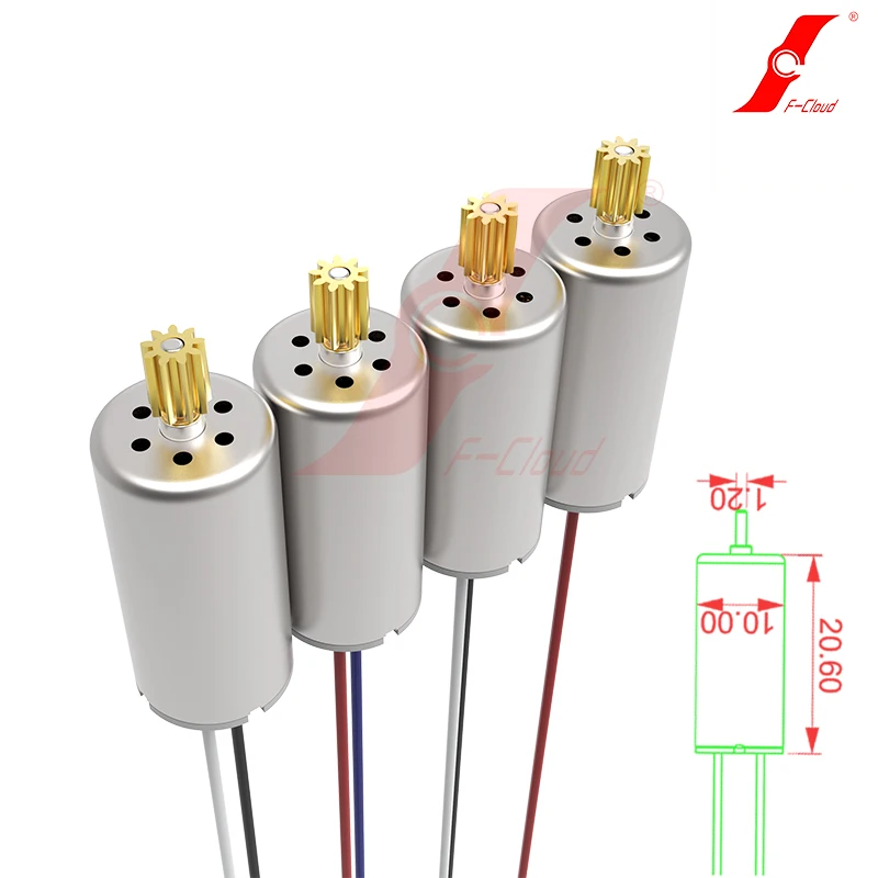 F-Cloud 4 шт. гоночный Дрон 1020 щеточный Мотор 10*20 мм без сердечника 7,4 В 2S мотор10x20 мм Двигатель БПЛА двигатель для XK K130 двигатель вертолета