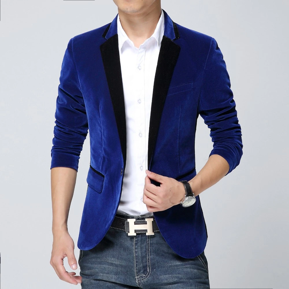 高価値セリー Royal Men S Blue メンズロイヤルブルーブレザー Blazer スーツジャケット Www Qiraatafrican Com