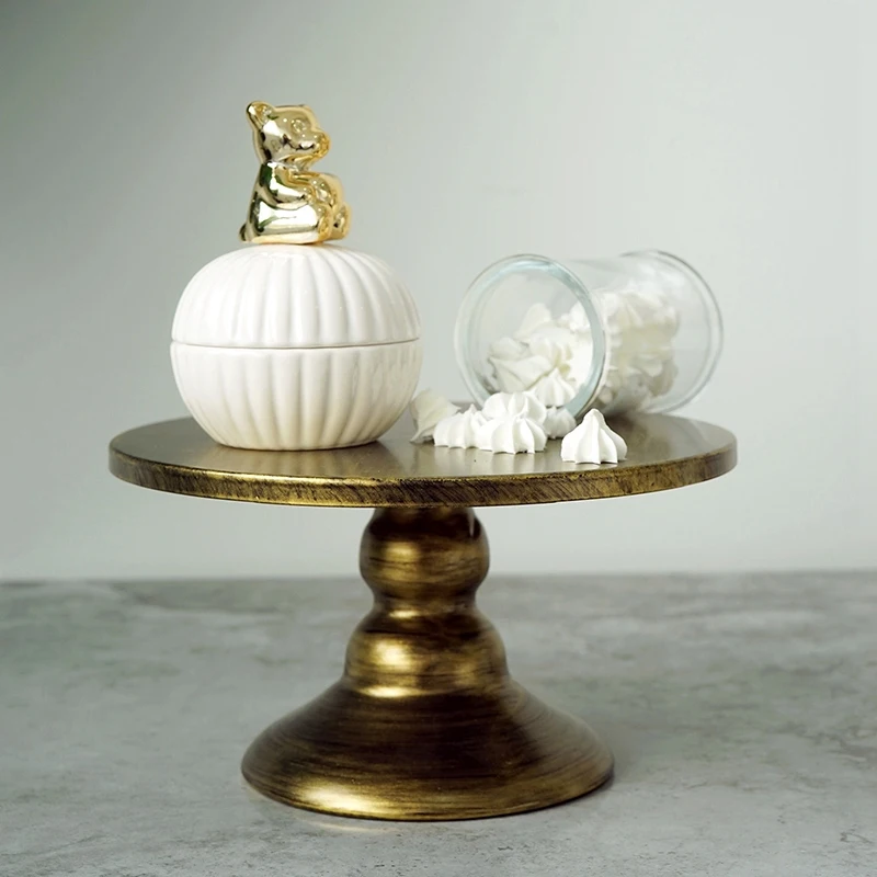 

Sweetgo Cake Stand Dessert Decorating Gold With Black Color Cake Tools For Cupcake/Fondant Perfume Display Holder