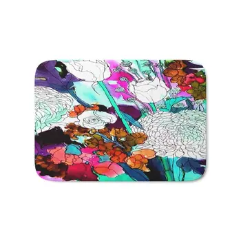 

Forest Flowers 3 Bath Mat Indoor Anti-Slip Welcome Entrance Door Mat Bathroom Kitchen Carpets