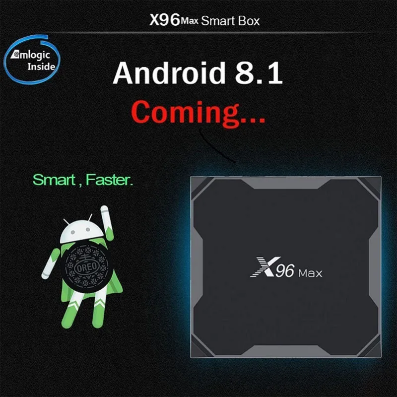 

5PCS/ LOT New X96 MAX Android 8.1 Amlogic S905X2 X96MAX 4GB 64GB TV BOX 2.4G&5GHz Wifi 1000M H.265 4K Media Player Smart Box 5pc
