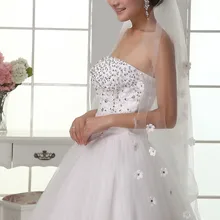 110 см длинные! жемчужина цветок два/2 слоя! Лидер продаж! Фата свадебная фата Свадебные аксессуары Best вуаль ov9995