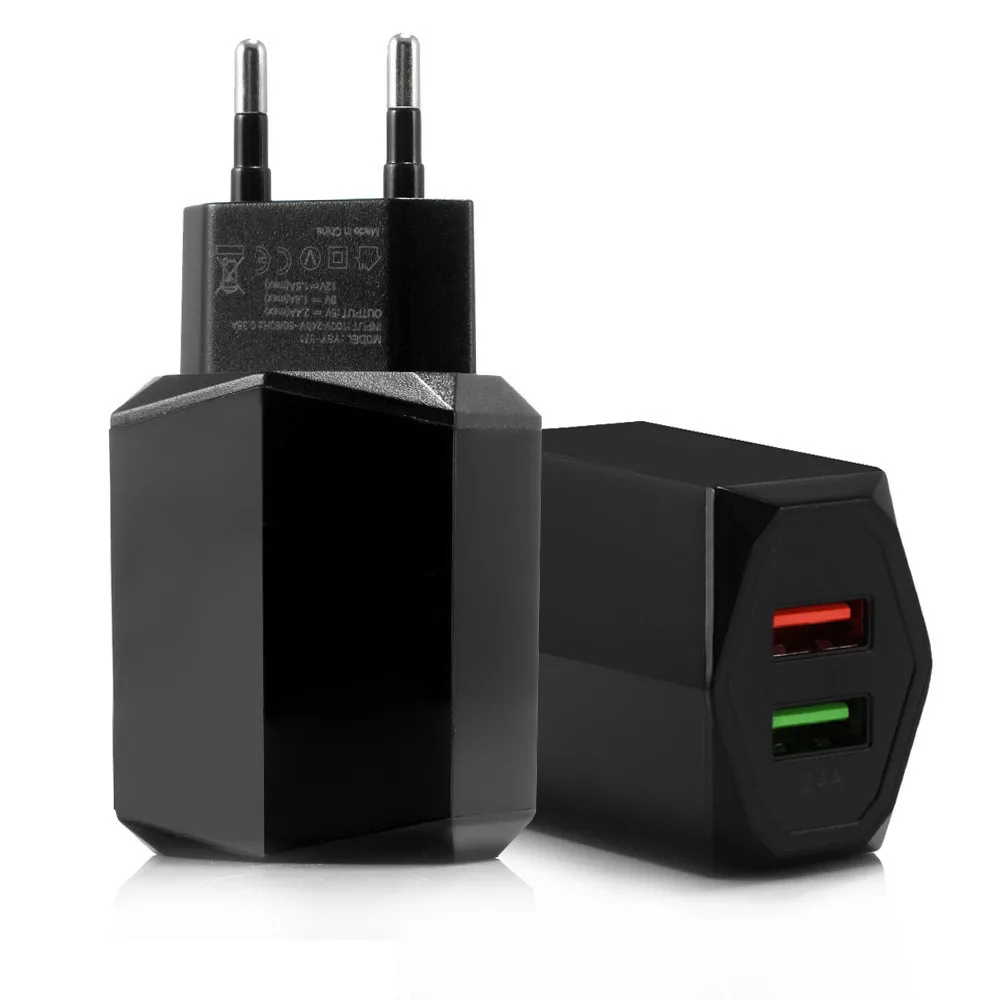 AMEEC EU Multi USB Charger 5V 2.4A Mobile Phone Chargers Quick Charge 2 Port Adapter Wall AC Desktop Power Adaptors | Мобильные