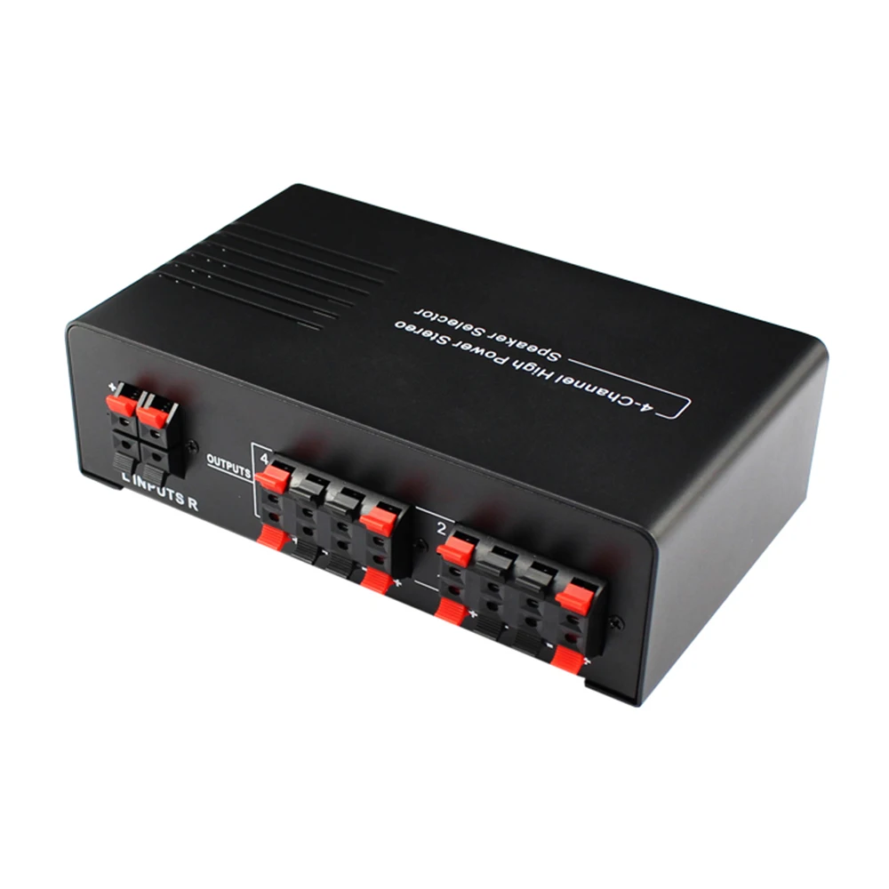 

1 drag 4 Broadcast Switch High Power 4 Channel TV Amplifier Speaker Audio Splitter