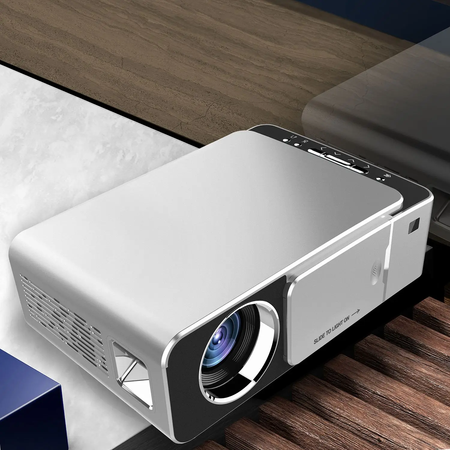 HD мультимедийный Портативный светодиодный проектор для домашнего кинотеатра HDMI VGA AV USB SD Лампа проектор с дистанционным управлением