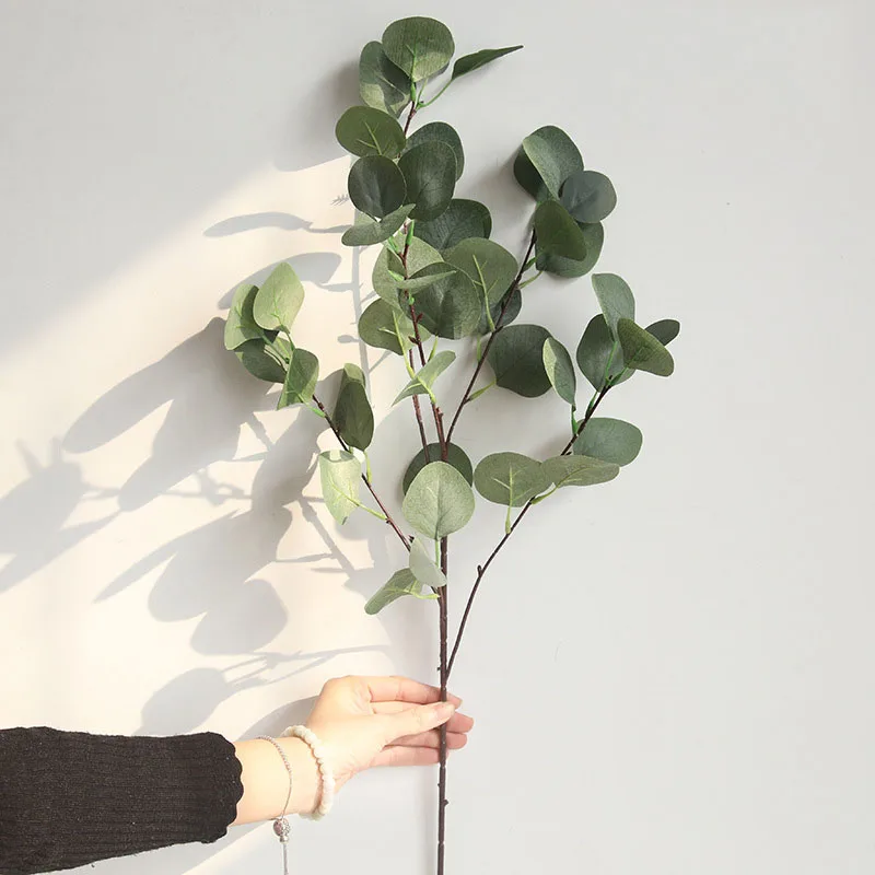 

1Pc Artificial Plants Eucalyptus Leaves Branches Silk Artificial Greenery For Weddings Decoration Fake Eucalyptus Plants