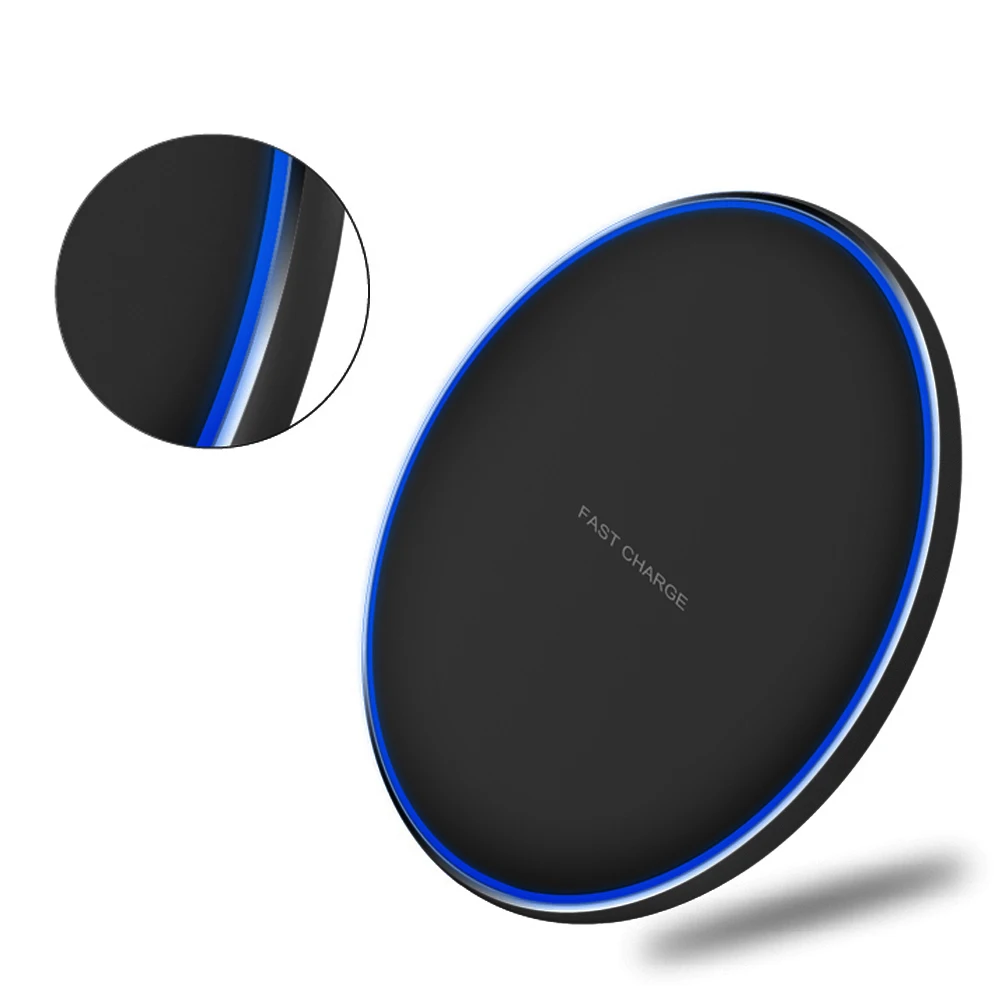 

S110 Qi Wireless Charger Wireless Charging Pad QC3.0 10W Fast Charging Plate for iPhone for Samsung Qi-enabled Device Ultra Slim