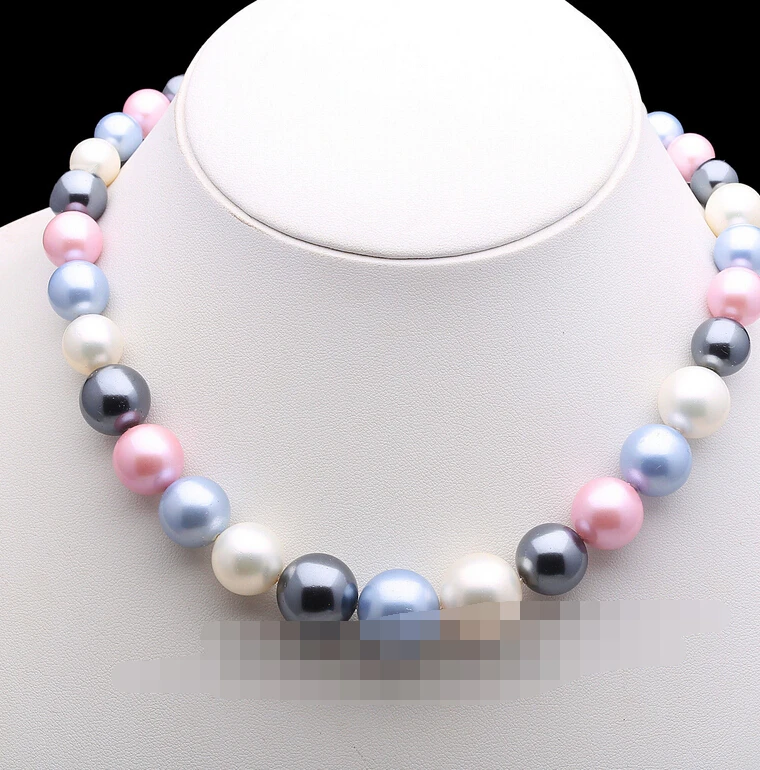 

3128 Multi-Color Sea Shell Pearl Necklace Fashion Jewelry BLUE LOTUS
