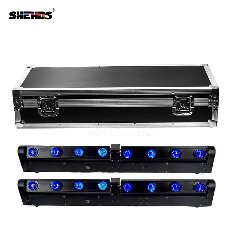 

LED Bar Beam Moving Head Light With Flightcase RGBW 4x12W+4x12W Perfect For Mobile DJ Party Nightclub SHEHDS Stage Lighting