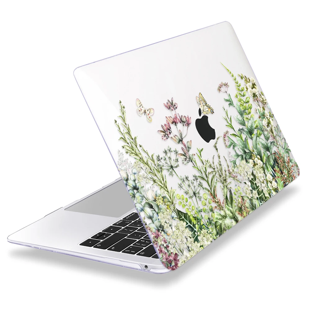 Flowers Laptop Case for Apple MacBook Pro Air Retina 11 12 13 15 Inch Touch bar Hard Cover Shell Sleeve with Free Gift