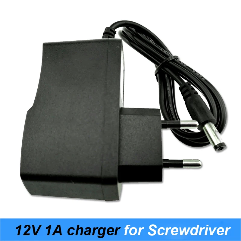 

High quality 12V 1A battery charger for screwdriver AC DC 110-240V 12v 1A power supply fit for li-ion pack and light EU plug AU2