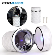 FORAUTO пепельница для автомобильных сигарет, держатель с синим светодиодный светильник, крепление на вентиляционное отверстие, пепельница для сигар, чашки, автомобильные аксессуары, универсальный автомобильный Стайлинг