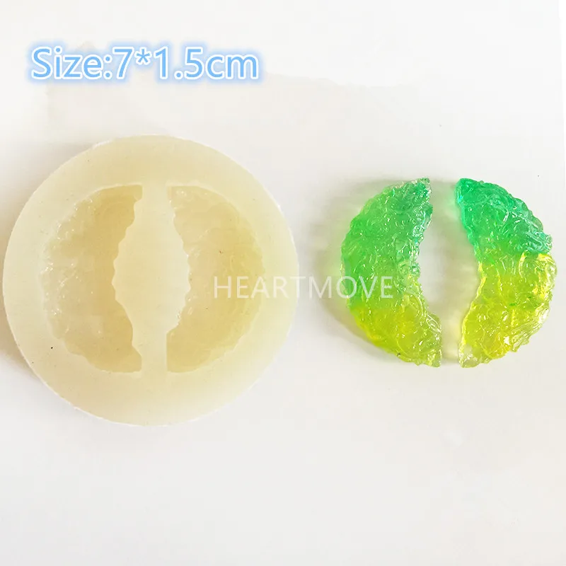 HEARTMOVE Jade Pendant Silicone Mold DIY Resin Jewelry Pendant Necklace Pendant Mold Crystal Epoxy Wing Silicome Mold 9345