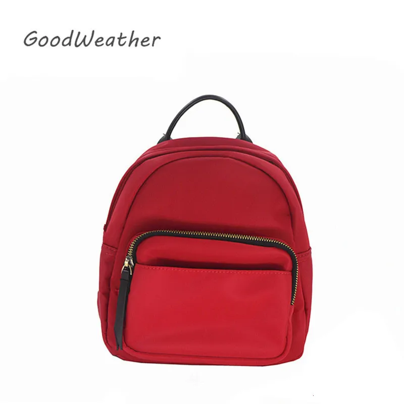 small red backpack