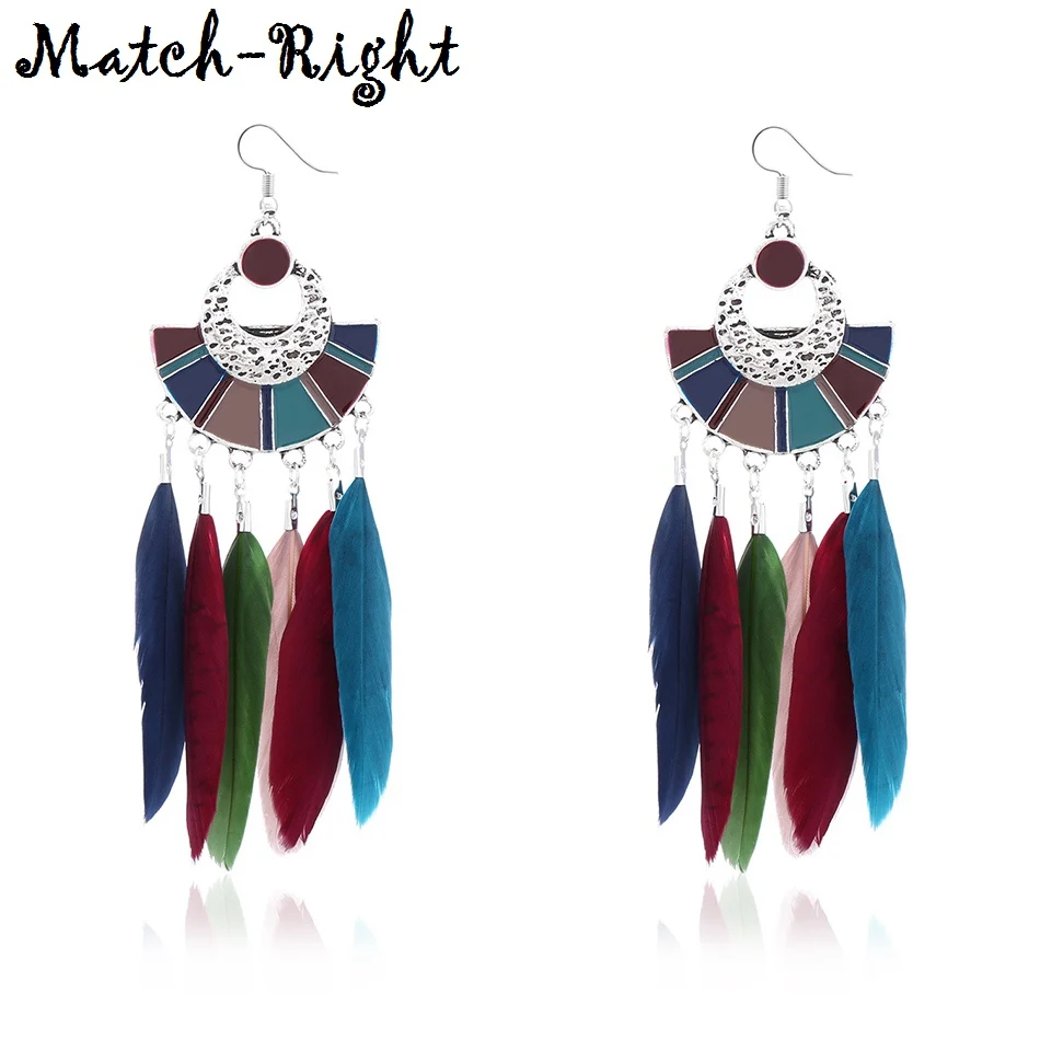 

Match-Right Trendy Earrings for Women/Vintage/Long/Hanging/Statement/Dangle/Feather/Drop Earrings Fashion Jewelry female WW012