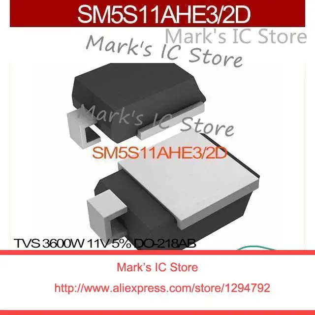 SM5S11AHE3/2D телевизоры 3600 Вт 11В 5% DO-218AB SM5S11AHE3 | Электронные компоненты и