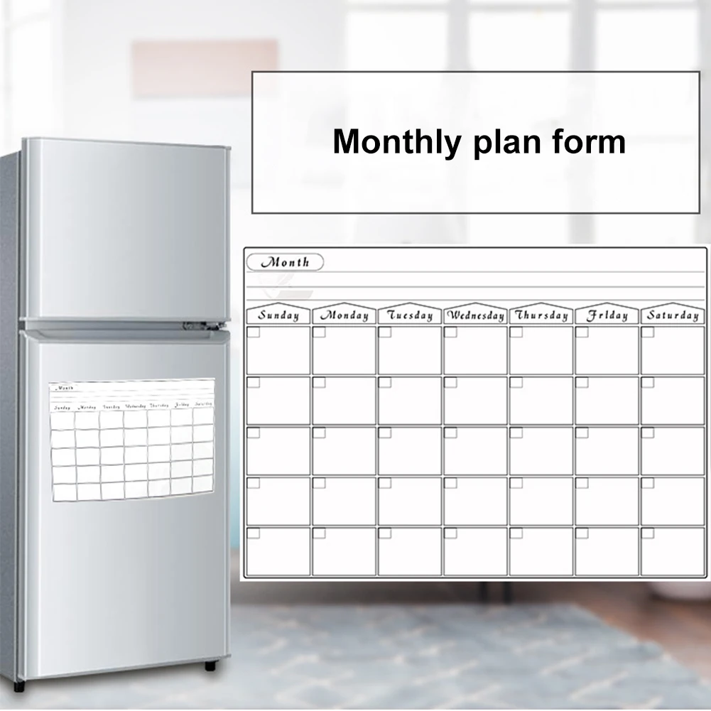 

Durable Anti-stain Daily Planner Rewritable Month Magnetic Whiteboard Calendar Erasable Practical For Fridge Memo Kitchen Home