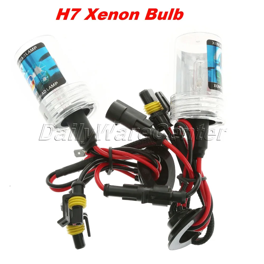 2X 12V 35W H7 Car HID Xenon Bulb Replacement Headlight Lamp Auto Light Source HID Conversion Kit 3000/4300/5000/6000/8000/12000K