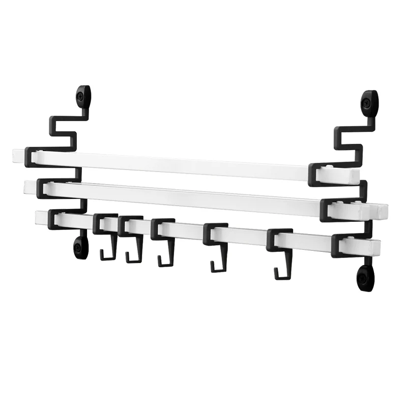  White wall hanging seasoning rack with hook hanging pendant kitchen kitchen shelf rack LU5181 - 32918525867