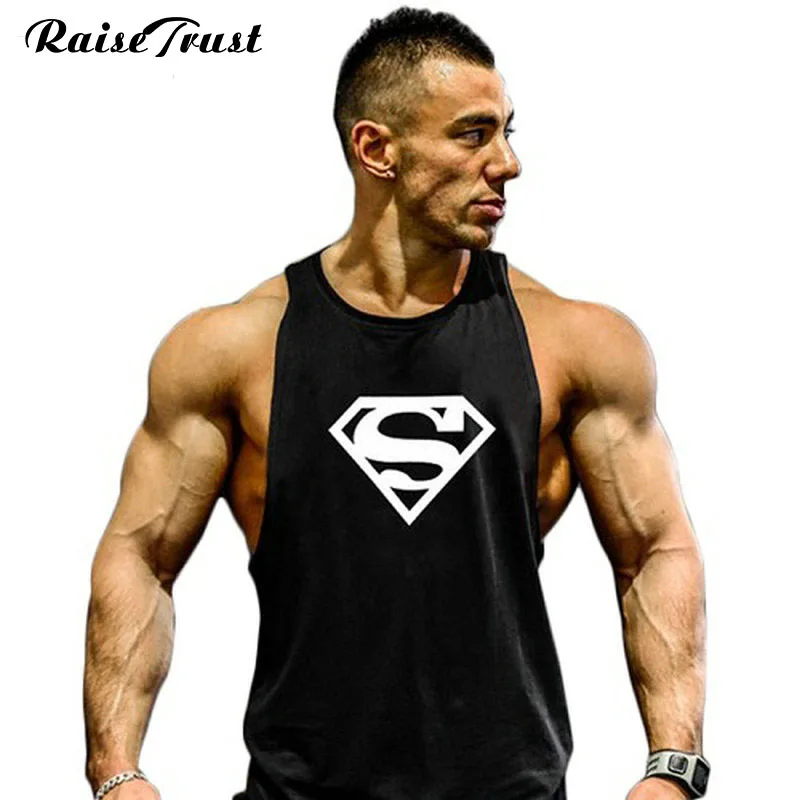 

Top gyms 2019 summer cotton bodybuilding and fitness clothes Gymwear vest men Brand designer undershirt tank top cheap/Plus size