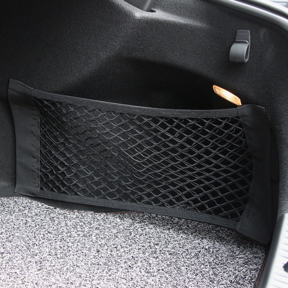 

Car Back Rear Trunk Seat Elastic String Net Magic Sticker Mesh Storage Bag For Opel Astra H G J Corsa Insignia Antara Zafira