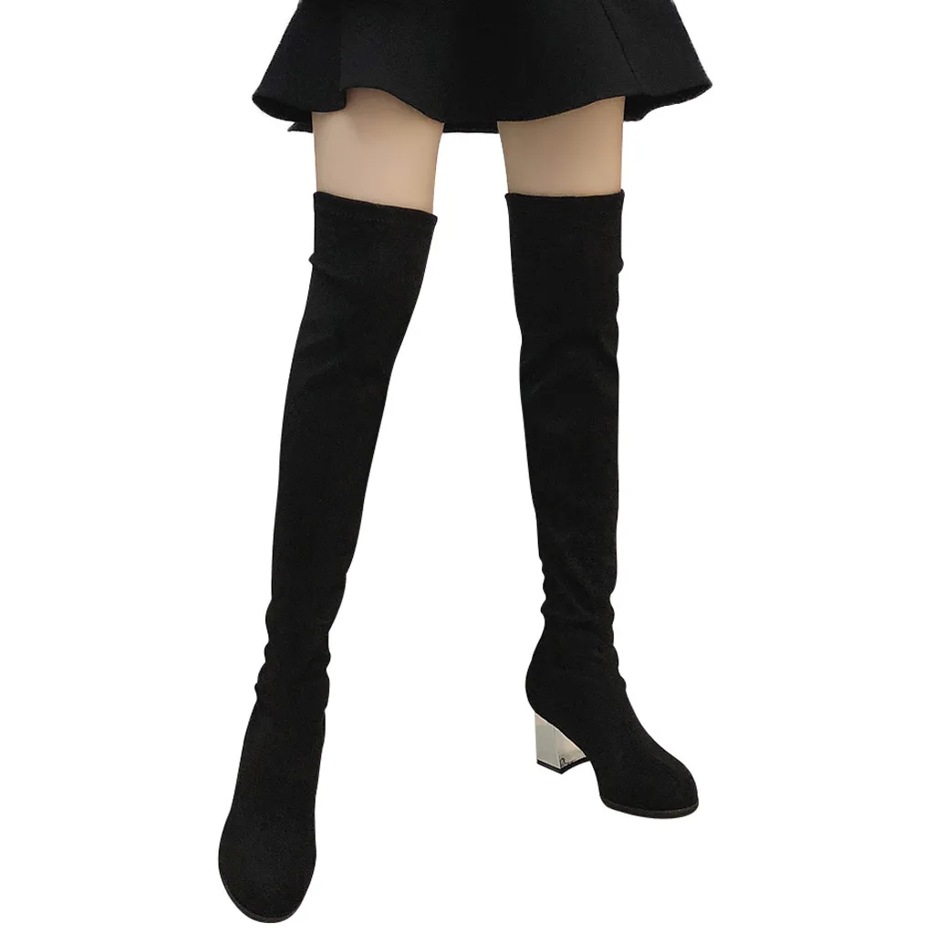 

SAGACE 2019 Women's Slim Boots Sexy Over The Knee High Suede Women Boots Fashion Winter Thigh High Boots Shoes