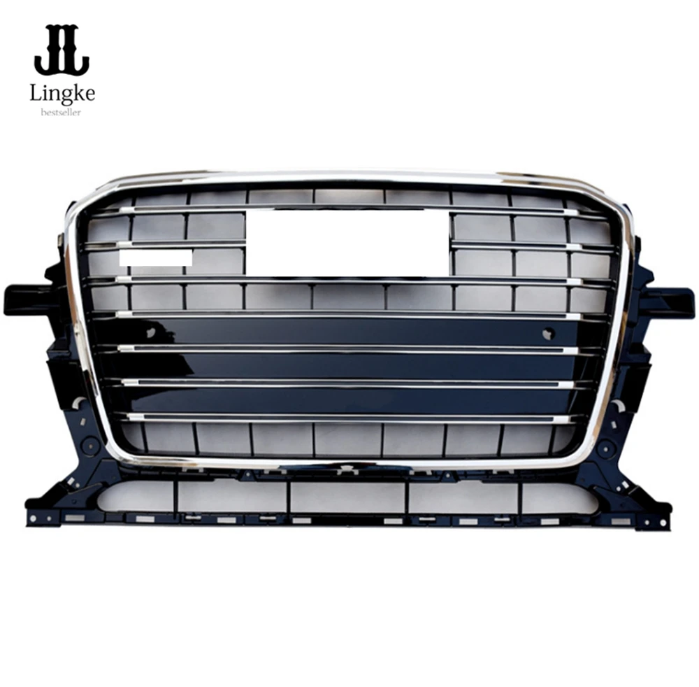 

Black / Silvery Front Upper Strip Grille SQ5 Style Grill For Audi Q5 With Ring 2013 2014 2015 2016 2017