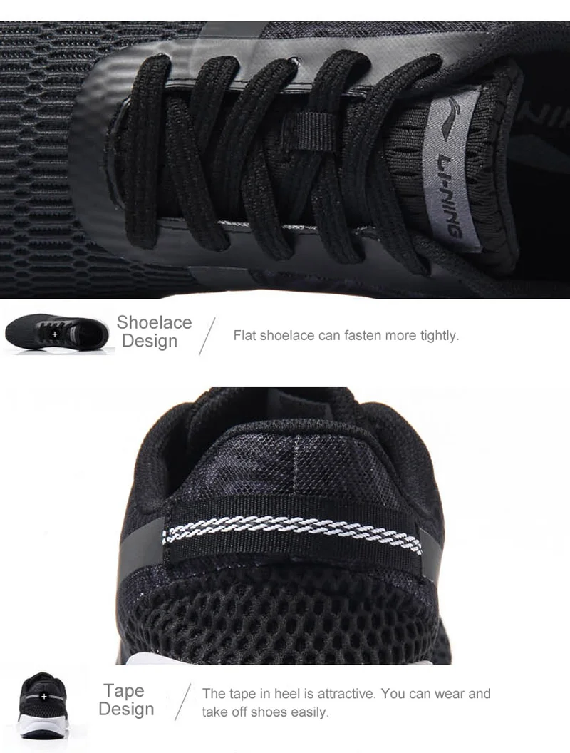 Li-Ning/Мужская обувь для образа жизни; спортивная обувь с подкладкой; дышащие кроссовки; удобная спортивная обувь; светильник; AGCM041 YXB041