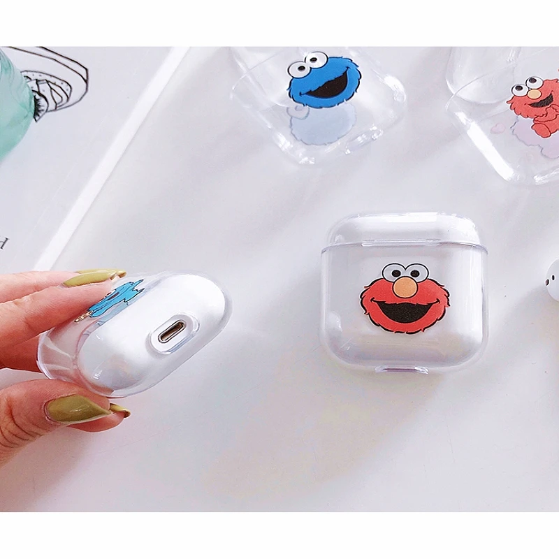 Airpods case Transparent Earphone Case For airpods 1 2 Cover Cartoon Bluetooth Hard PC Wireless Headphone protective Box Bag