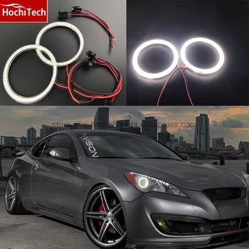 

HochiTech Ultra bright SMD white LED angel eyes12V halo ring kit daytime running light DRL for Hyundai Genesis Coupe 2010-2014