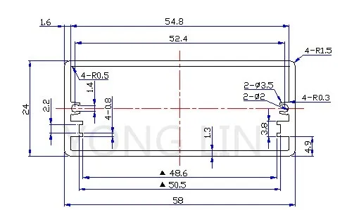 2 шт алюминиевый коробка 58*24-50 мм/сетевой адаптер Корпус/usb box