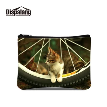 

Dispalang Women Mini Wallets Female Cat Print Kids Money Wallets Lady Zipper Coin Purses Fashion Card Key Coin Bag
